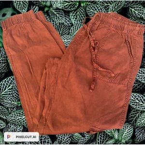 C & C California cargo joggers in a lovely burnt orange color.